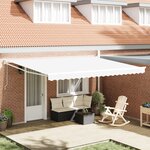 vidaXL Store Rétractable Automatique Blanc 450x300 cm