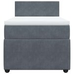 vidaXL Sommier à lattes de lit et matelas Gris foncé 90x200 cm Velours