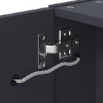 vidaXL Armoire de salle de bain à miroir avec LED gris 45x13x52 cm