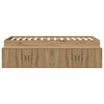 vidaXL Cadre de lit Chêne artisanal 90 x 190 cm Bois d'ingénierie