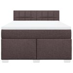vidaXL Sommier à lattes de lit avec matelas Marron foncé 160x200 cm