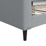 vidaXL Lit de repos gris clair 80x200 cm tissu