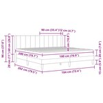 vidaXL Cadre de lit avec matelas Vert foncé 180 x 200 cm Velours