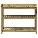 vidaXL Table de rempotage avec étagères 108x45x86 5 cm bois massif pin