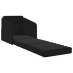 vidaXL Canapé-Lit Noir 65 x 80 x 83 cm Velours
