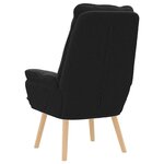 vidaXL Fauteuil relaxant Noir 69 x 74 x 93 cm tissu