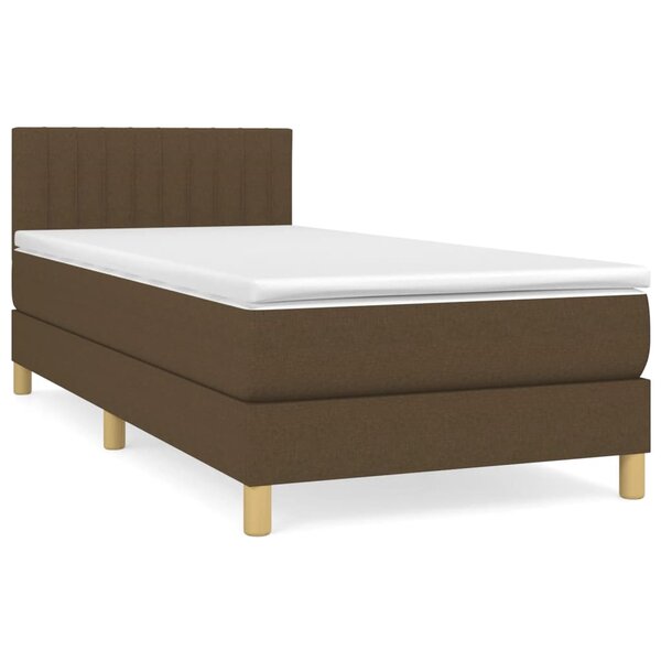 vidaXL Sommier à lattes de lit avec matelas Marron foncé 80x200 cm