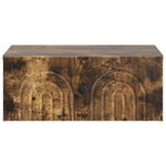 vidaXL Cabinet de chevet mural 2 Pièces Chêne fumé 49 x 34 5 x 20 cm