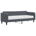 vidaXL Lit de jour avec matelas gris foncé 80x200 cm velours