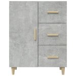 vidaXL Buffet gris béton 69 5x34x90 cm bois d'ingénierie