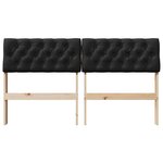 vidaXL Tête de lit capitonnée Noir 160 cm Pin massif
