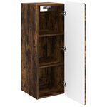 vidaXL Armoire Murale Chêne fumé 33 x 34 5 x 94 cm Bois d'ingénierie