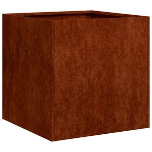 vidaXL Jardinière rouillé 40x40x40 cm acier inoxydable