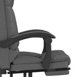vidaXL Fauteuil de massage inclinable de bureau gris foncé tissu