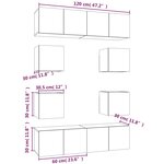 vidaXL Ensemble de meubles TV 8 Pièces Sonoma gris Bois d'ingénierie
