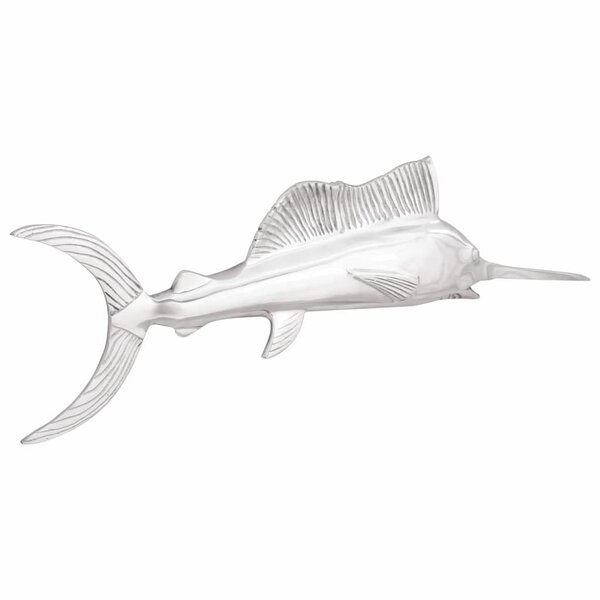 vidaXL Sculpture Argent 91 x 8 x 26 cm Aluminium