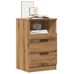 vidaXL Tables de chevet 2 Pièces chêne artisanal bois d'ingénierie