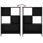 vidaXL Bibliothèque noir 72x28x109 cm bois d'ingénierie