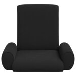 vidaXL Fauteuil de sol ajustable Noir Velours grainé