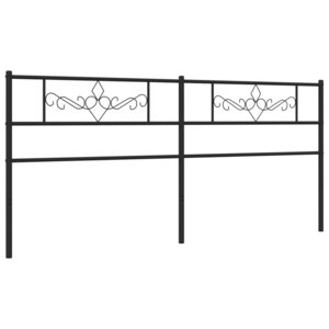 vidaXL Tête de lit métal noir 193 cm