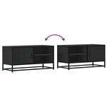 vidaXL Meuble TV noir 80x34 5x40 cm bois d'ingénierie et métal