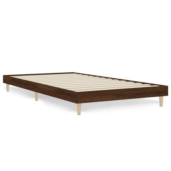 vidaXL Cadre de lit sans matelas chêne marron 100x200 cm