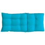 vidaXL Coussins de chaise à dossier haut lot de 2 turquoise