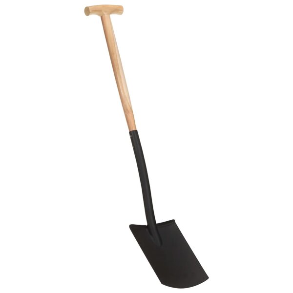 vidaXL Bêche à creuser de jardin avec poignée en T acier et bois dur