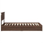 vidaXL Lit de Rangement Chêne brun 75 x 190 cm Bois d'ingénierie