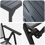vidaXL Ensemble de salle à manger pour jardin 9 Pièces Anthracite Acier