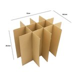 Pack and Move - Lot 255 croisillons de calage avec carton - Pour verres et bouteilles -55 x 30 x 30 cm -Carton renforcé