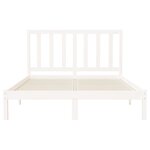 vidaXL Cadre de lit Blanc Bois massif 120x200 cm