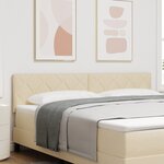 vidaXL Tête de Lit Design Blocs de Diamant Crème 180 cm Tissu