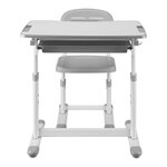 Set de bureau et chaise pour enfant gris blanc 03_0010683