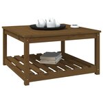 vidaXL Table de jardin marron miel 82 5x82 5x45 cm bois massif de pin