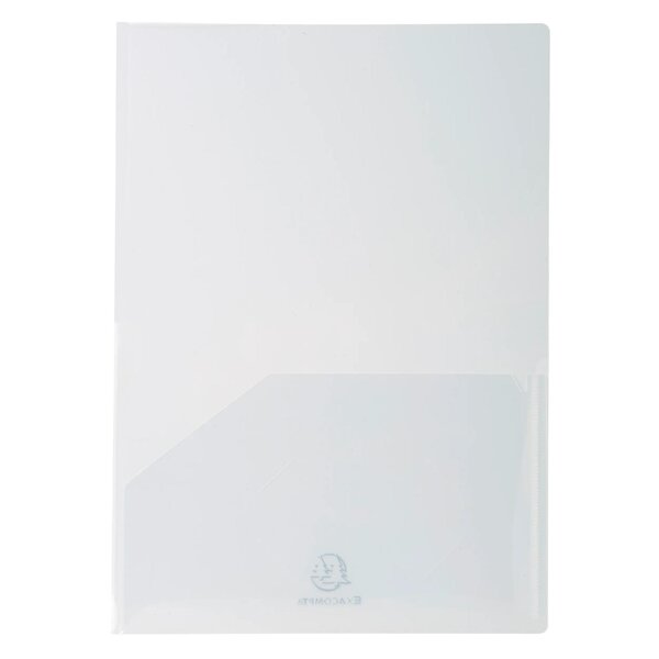 Sachet De 10 Chemises Double Poche Polypropylène Souple 2/10e - A4 Ou A3 - Cristal - X 2 - Exacompta