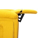 vidaXL Fauteuil inclinable Jaune Tissu