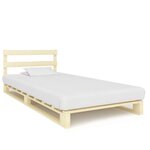 vidaXL Cadre de lit de palette Bois de pin massif 100 x 200 cm