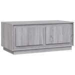 vidaXL Table basse sonoma gris 102x50x44 cm bois d'ingénierie