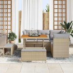 vidaXL Ensemble de canapé de jardin 8 Pièces beige et gris clair