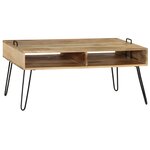 vidaXL Table basse Bois de manguier massif 100x60x45 cm
