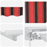 vidaXL Cadre de store manuel avec LEDs Orange  Noir et Blanc 5 × 3 5 m