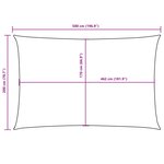 vidaXL Voile de parasol tissu oxford rectangulaire 2x5 m beige