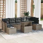 vidaXL Ensemble de canapé de jardin 8 Pièces Gris 100 x 55 x 73 cm