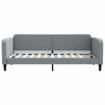 vidaXL Lit de jour avec gigogne sans matelas gris clair 90x200 cm