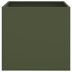 vidaXL Jardinière vert olive 49x47x46 cm acier laminé à froid