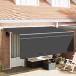 vidaXL Auvent Rétractable Anthracite 350 x 200 cm tissu