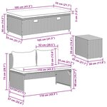 vidaXL Ensemble de canapés d'extérieur 4 -Seater 4 pc 55 x 30 x 39 cm