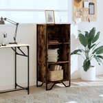 vidaXL Bibliothèque chêne fumé 50x31x106 cm bois d'ingénierie