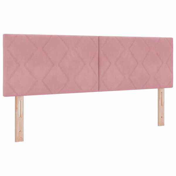 vidaXL Tête de Lit LED avec des lumières à LED Rose 160 cm Velours